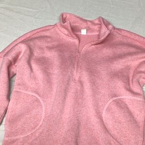 Cozy Pink Half-Zip Sweater. Women’s / girls